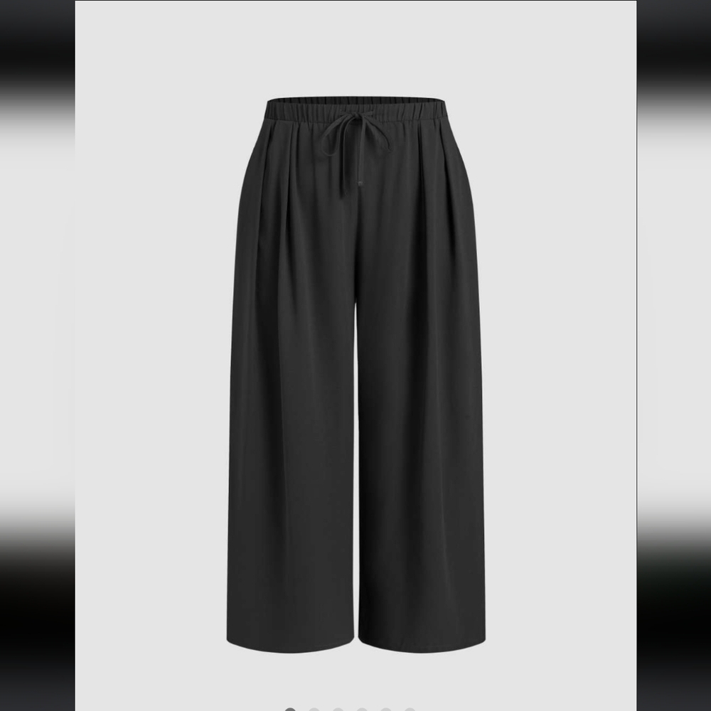 Cider,Women's Black Wide-Leg Pant,Size 1x - Picture 2 of 3